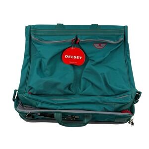 Magellan x Delsey Emerald Green Locking Travel Garment Bag NWT 23"x46" w/ Hanger